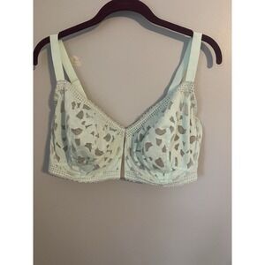 THIRD LOVE Bra 36H Lace Underwire Mint Green Beige Adjustable Straps